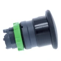 Schneider Electric Harmony XB5 Black Mushroom Shaped Round Spring Return Push Button Head 22 mm Cutout, IP66, IP69K ZB5AC2