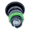 Schneider Electric Harmony XB5 Black Mushroom Shaped Round Spring Return Push Button Head 22 mm Cutout, IP66, IP69K ZB5AC2