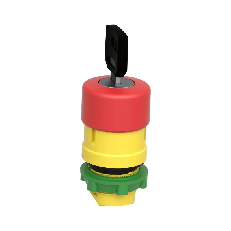 Schneider Electric Harmony Series Key Release Emergency Stop Push Button Panel Mount 22 mm Cutout IP69K IP66 IP67 ZB5AS934