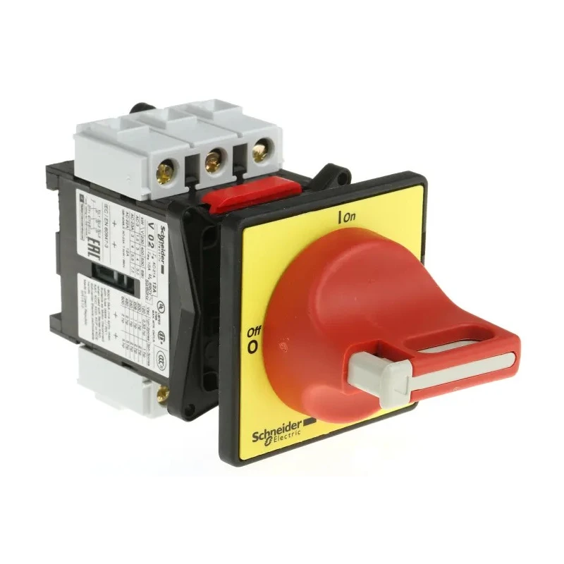 Schneider Electric 3-Pole Panel Mount Isolator Switch, Red Handle, IP20/IP65, 8.1A, 7.5 kW VCD02