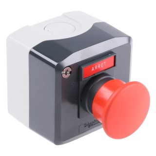 Schneider Electric Harmony Series Spring Return Enclosed Push Button, Polycarbonate, Red, IP66 IP67 IP69K XALD164