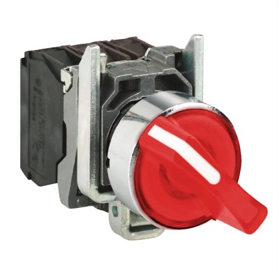 Schneider Electric Selector Switch Red Standard Handle NC + NO 2 Positions Harmony XB4 XB4BK124M5