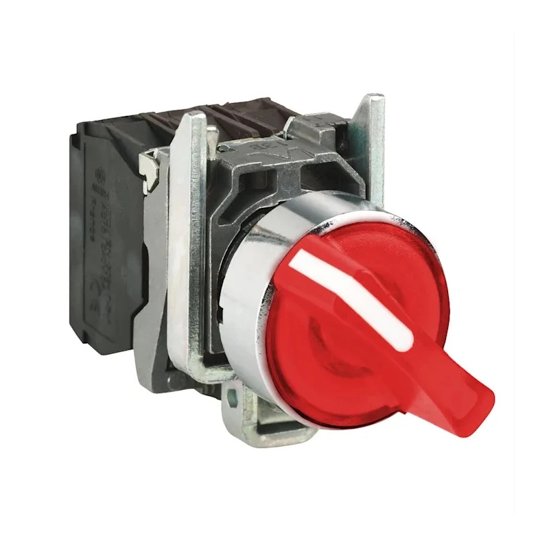 Schneider Electric Selector Switch Red Standard Handle NC + NO 2 Positions Harmony XB4 XB4BK124M5