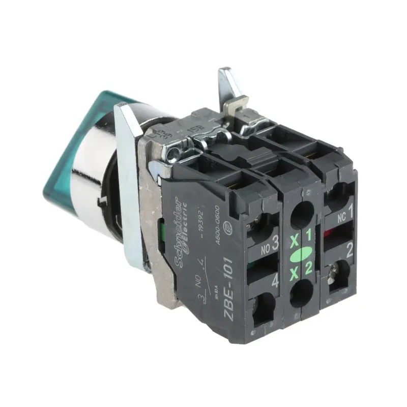 Schneider Electric Standard Handle Illuminated Selector Switch 2 Positions SPDT 22.5 mm Cutout Harmony XB4 XB4BK123B5