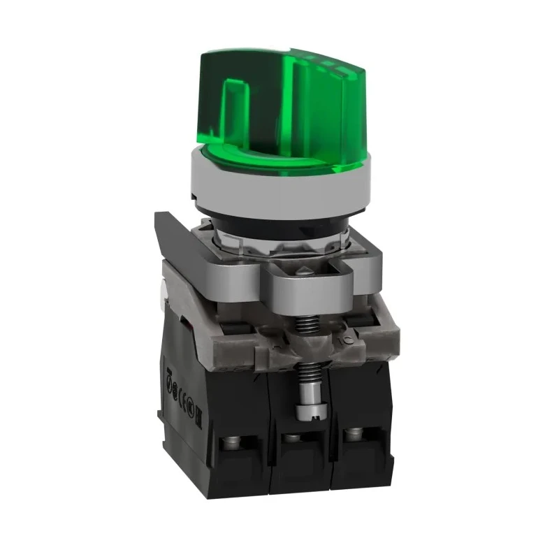 Schneider Electric Standard Handle Illuminated Selector Switch 2 Positions SPDT 22.5 mm Cutout Harmony XB4 XB4BK123B5