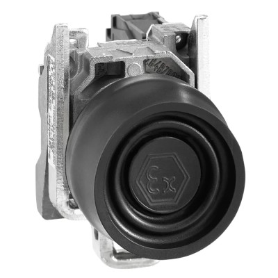 Schneider Electric Harmony XB4 Series Push Button Switch, Spring Return, Panel Mount, 22 mm Cutout, SPST Contact XB4BPS21EX