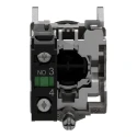 Schneider Electric Harmony XB4 Series Push Button Switch, Spring Return, Panel Mount, 22 mm Cutout, SPST Contact XB4BPS21EX