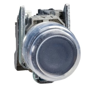 Schneider Electric Harmony XB4 Series Push Button Switch Spring Return Panel Mount 22 mm Cutout SPST Black LED IP66 XB4BP21EX