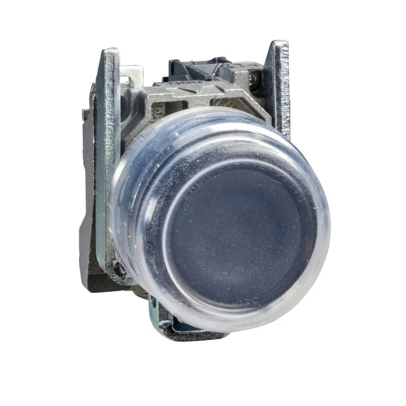 Schneider Electric Harmony XB4 Series Push Button Switch Spring Return Panel Mount 22 mm Cutout SPST Black LED IP66 XB4BP21EX