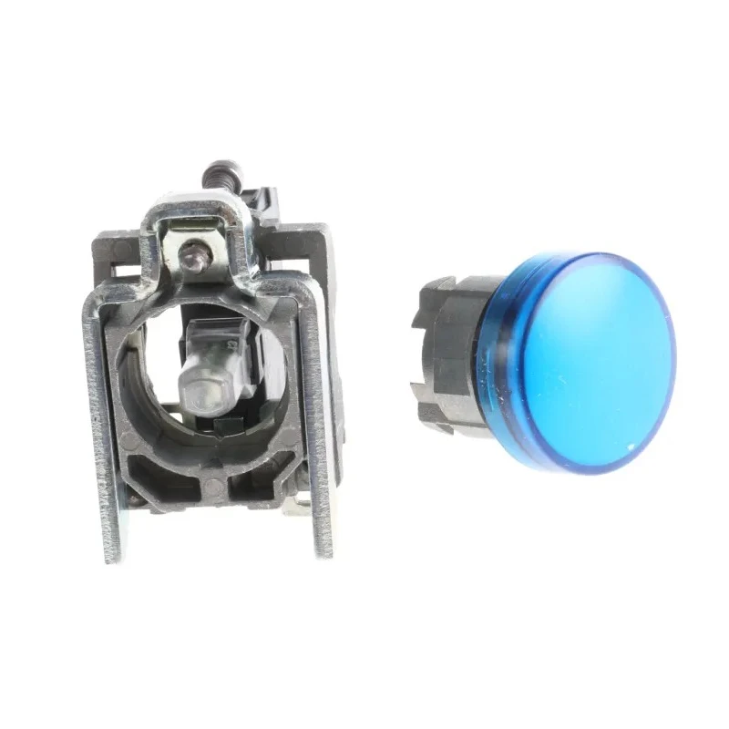 Schneider Electric Panel Mount Blue LED Pilot Light Harmony XB4 22 mm Cutout 24 V ac/dc Metal Body XB4BVB6