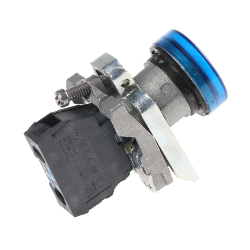 Schneider Electric Panel Mount Blue LED Pilot Light Harmony XB4 22 mm Cutout 24 V ac/dc Metal Body XB4BVB6