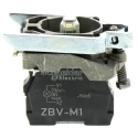 Schneider Electric Panel Mount White LED Pilot Light Harmony XB4 22 mm Cutout 240V AC Metal Bezel Round XB4BVM1