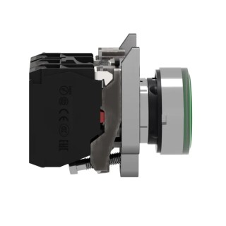 Schneider Electric Harmony XB4 Series Illuminated Push Button Switch, Spring Return, Panel Mount, 22 mm Cutout XB4BW33G5