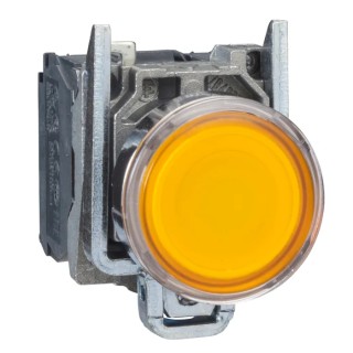 Schneider Electric Harmony XB4 Series Illuminated Push Button Switch, Spring Return, Panel Mount, 22 mm Cutout XB4BW3565