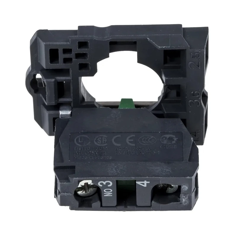 Schneider Electric Selector Switch, 2 Positions, 1 NO Contact, IP69K Rated, Harmony XB5 Series XB5AD21