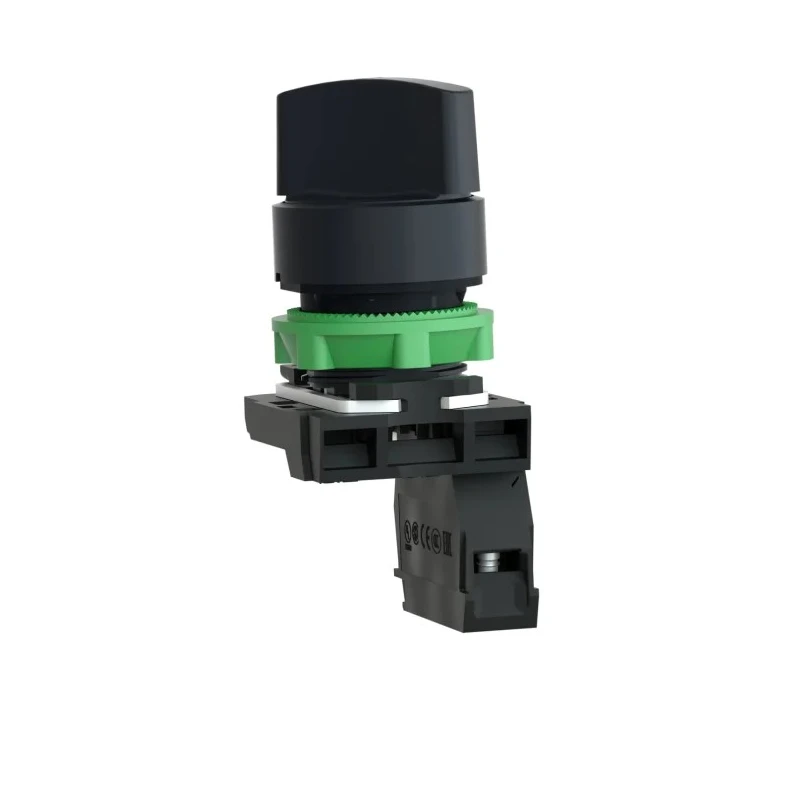 Schneider Electric Selector Switch, 2 Positions, 1 NO Contact, IP69K Rated, Harmony XB5 Series XB5AD21