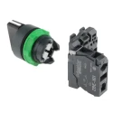 Schneider Electric Selector Switch, 2 Positions, 1 NO Contact, IP69K Rated, Harmony XB5 Series XB5AD21