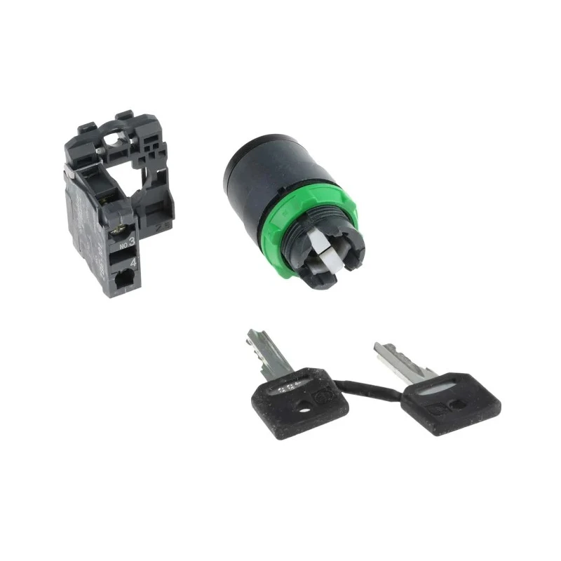 Schneider Electric Key Stay Put Rotary Switch Selector Switch 2 Positions 1 NO XB5AG41