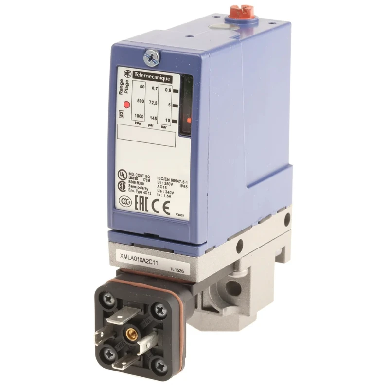 Telemecanique Sensors XMLA Series Precision Differential Pressure Sensor 0.6 to 10 bar Relay Output XMLA010A2C11