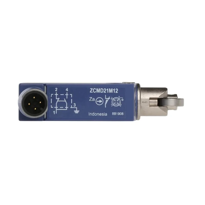 Telemecanique Sensors OsiSense XC Series Roller Plunger Limit Switch, 1 NO/1 NC, IP66, IP69, Zamak Housing, 250V XCMD2102M12