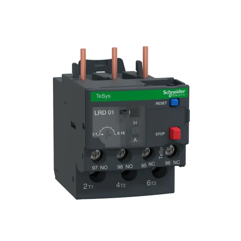 Schneider Electric Overload Relay 1 NO/1 NC, Adjustable Current 0.1 to 0.16 A, 160mA Contact Rating, 60 W Power, LRD01
