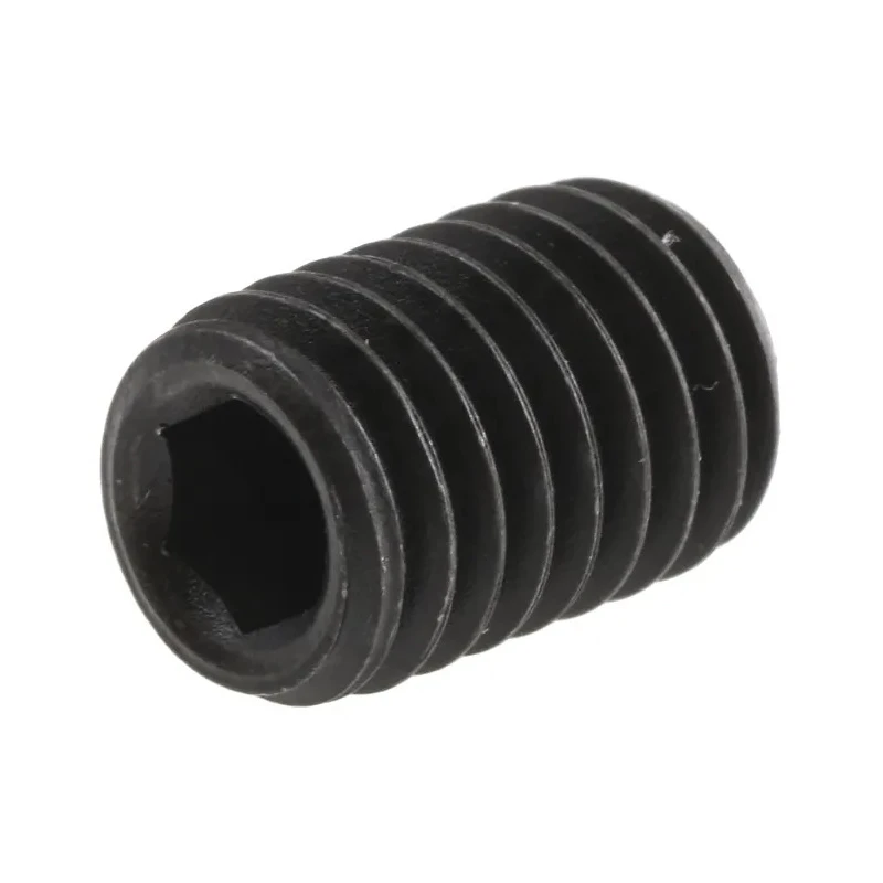 RS PRO Steel M8 x 12 mm Grub Screw Plain Cup Black DIN 916 Socket Set Screw 530-056