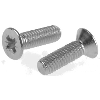 RS PRO Countersunk Pozidriv Stainless Steel Machine Screw 20 mm M6 529-040