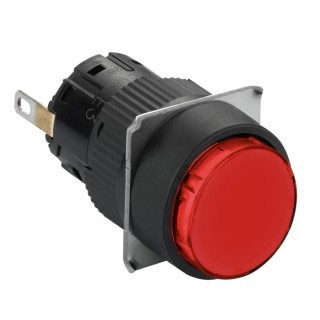 Schneider Electric Panel Mount Red LED Pilot Light Harmony XB6 16 mm Cutout 24V IP65 Round XB6EAV4BP