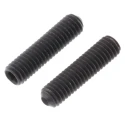 RS PRO Steel M3 x 12 mm Black Plain Cup Grub Screw DIN 916 529-927