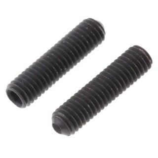 RS PRO Steel M3 x 12 mm Black Plain Cup Grub Screw DIN 916 529-927
