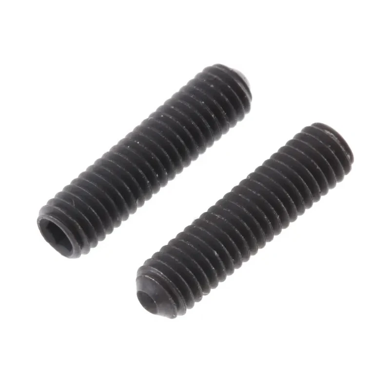 RS PRO Steel M3 x 12 mm Black Plain Cup Grub Screw DIN 916 529-927