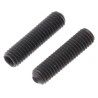 RS PRO Steel M3 x 12 mm Black Plain Cup Grub Screw DIN 916 529-927