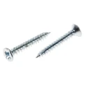 RS PRO Pozidriv Countersunk Steel Wood Screw, Bright Zinc, 6 Thread, 1 in Length 529-078