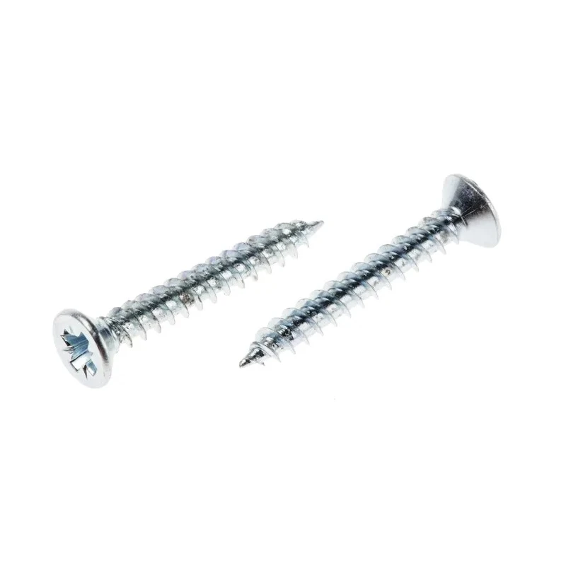 RS PRO Pozidriv Countersunk Steel Wood Screw, Bright Zinc, 6 Thread, 1 in Length 529-078