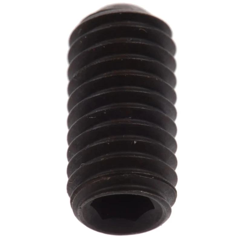 RS PRO Steel M6 x 12 mm Black Hexagon Socket Grub Screw Plain Cup DIN 916 530-028