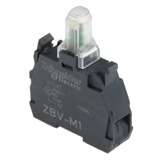 Schneider Electric Harmony Series Light Block 230V White LED Illumination ZBVM1