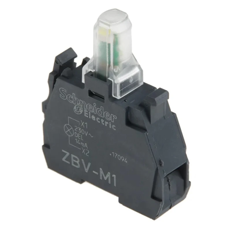 Schneider Electric Harmony Series Light Block 230V White LED Illumination ZBVM1