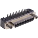 Glenair High-Density 37 Way Right Angle Micro-D 1.91 mm Pitch Through Hole D-Sub Connector Male GMR7590