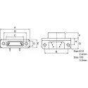 Glenair High-Density 37 Way Right Angle Micro-D 1.91 mm Pitch Through Hole D-Sub Connector Male GMR7590