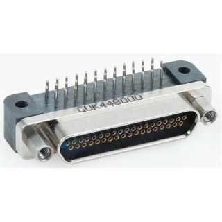Glenair 21 Way Right Angle 1.91 mm Pitch Through Hole D-Sub Connector Female GMR7590