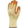 Delta Plus VE730OR Orange, Yellow Polyester Work Gloves Size 10 Latex Coating VE730OR