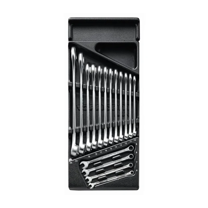 Facom 16-Piece Chrome Vanadium Steel Ring Spanner Set 6 to 24 mm MOD.440-1PB