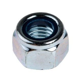 RS PRO Bright Zinc Steel Locknut M12 Nylon Insert DIN 982 19mm Width 14mm Height 530-416