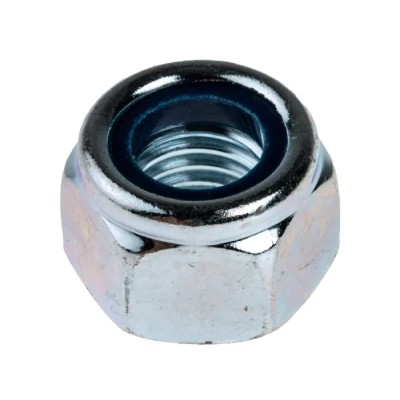 RS PRO Bright Zinc Steel Locknut M12 Nylon Insert DIN 982 19mm Width 14mm Height 530-416