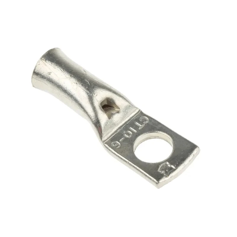 RS PRO Uninsulated Tubular Ring Terminal, M6 Stud Size, 8 AWG Wire Size, Grey, Copper Tin Plated 531-021