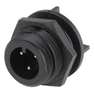 Bulgin Circular Connector 3 Contacts PCB Miniature Plug Male IP68 Buccaneer 400 Series PX0413/03P/PC