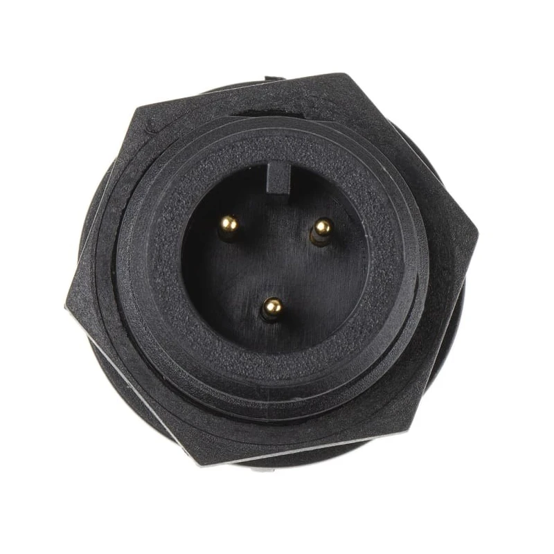 Bulgin Circular Connector 3 Contacts PCB Miniature Plug Male IP68 Buccaneer 400 Series PX0413/03P/PC