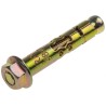 RawlPlug Carbon Steel Mechanical Expansion Masonry Anchor Bolt M6 x 40 mm Zinc Plated 530-422