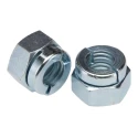 Aerotight Bright Zinc Steel Locknut M8, Grade 8, RoHS Compliant, Overall Height 16.1mm 18808TRZC
