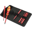 Wera Interchangeable Insulated Screwdriver Set 7-Piece Slotted Phillips Tips 154mm Blade Length 05003472001